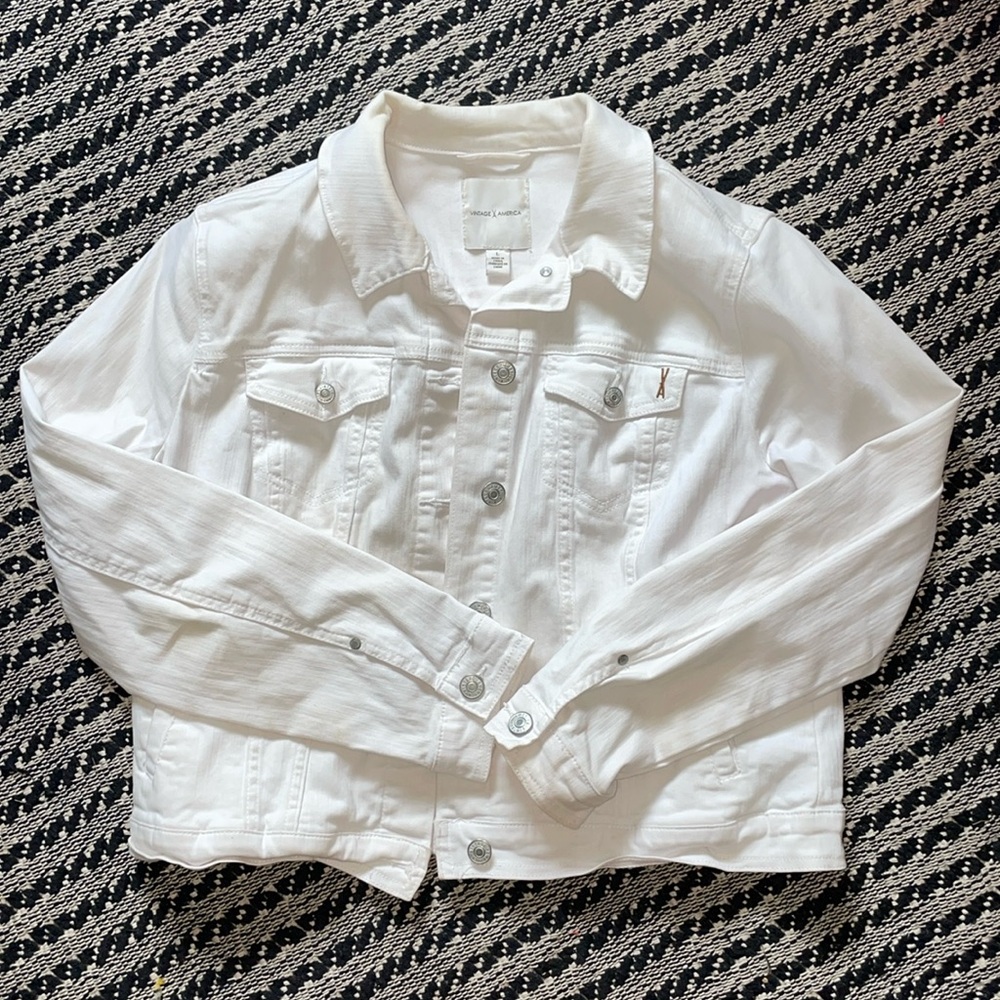White jean jacket